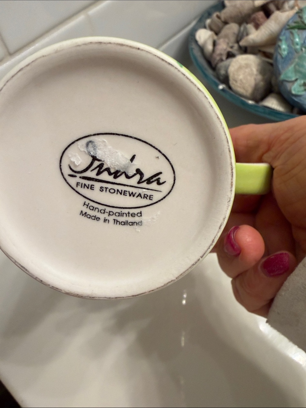 Pink Pig Ceramic Coffee Mug with Pig Handle Accent - Picture 3 of 3